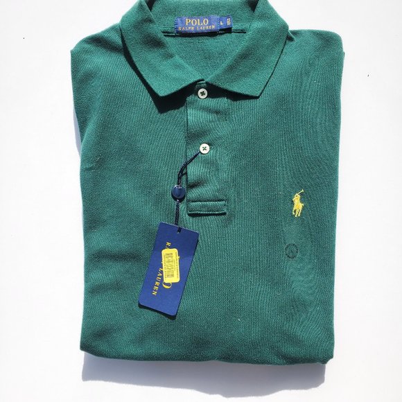 Ralph Lauren Long Sleeve Hunter Green Polo NWT - Picture 1 of 6